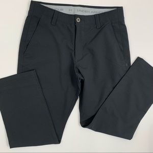 Under Armour 32/ 27 hemmed black pants pockets
